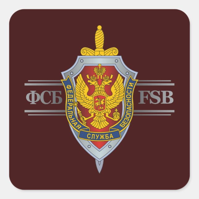 Russisches FSB Quadratischer Aufkleber (Vorderseite)
