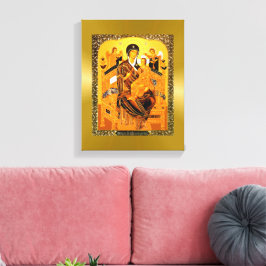 Russisches Icon Mary Mutter Gottes Canvas Print Leinwanddruck