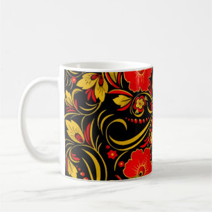 Russisches khokhloma kaffeetasse