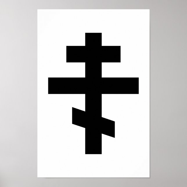 Russisches Kreuzorthodoxes Kirchengottesymbol Poster (Vorne)