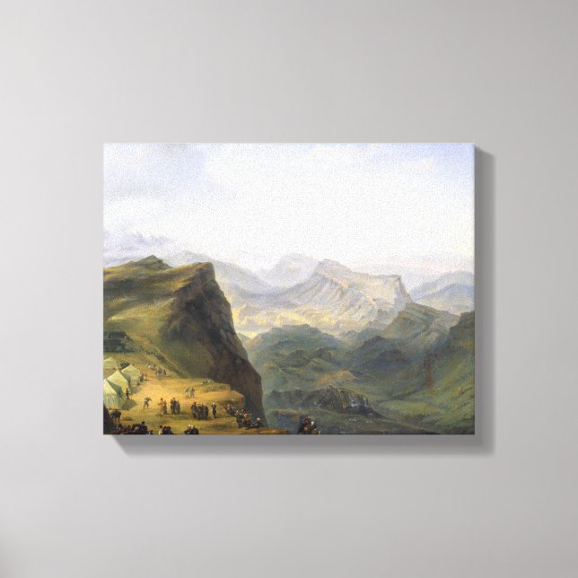 Russisches Militärlager in Dagestan, 1895 Leinwanddruck (Vorderseite)