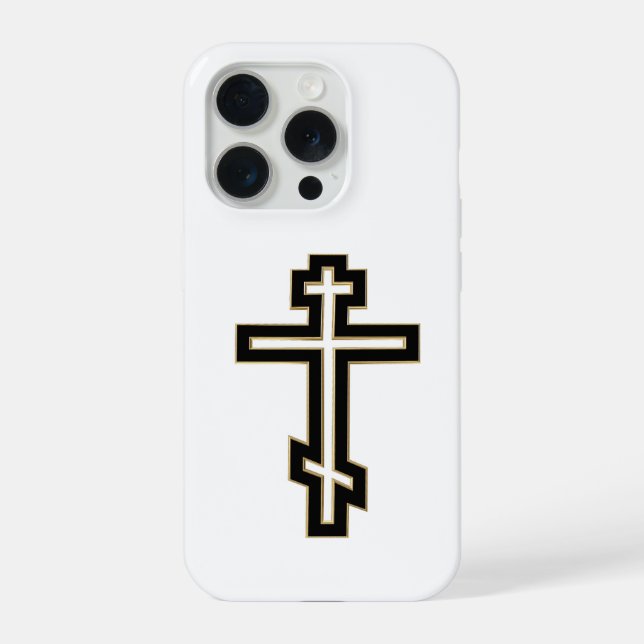 Russisches orthodoxes Kreuz iPhone Hülle (Rückseite)