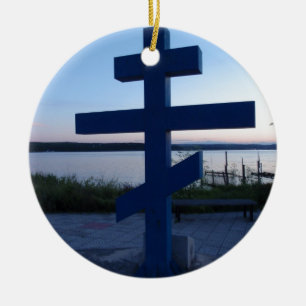 Russisches Orthodoxes Kreuz Keramikornament