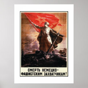 Russisches Propaganda-Poster aus dem Zweiten Weltk Poster