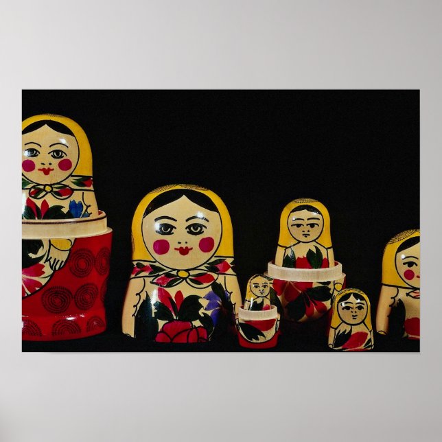 Russisches Puppenstück-Set Poster (Vorne)