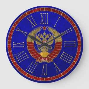 Russisches sowjetisches Wappen Große Wanduhr