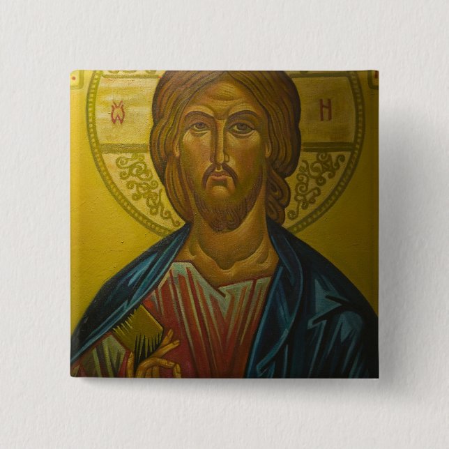 Russisches Symbol in der Kirche St. Sophia / Button (Vorderseite)