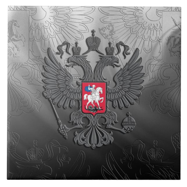Russisches Wappen Fliese (Vorderseite)