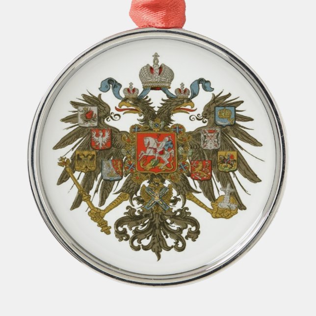 Russisches Wappen Verzierung Ornament Aus Metall (Vorne)