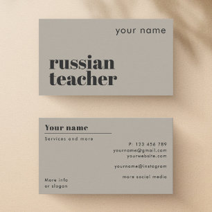 Russischlehrer Zweitsprache Visitenkarte