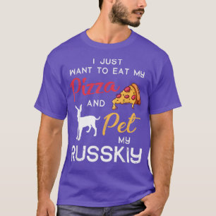 Russkiy Dog Pizza Lover Eigentümer Weihnachten Geb T-Shirt