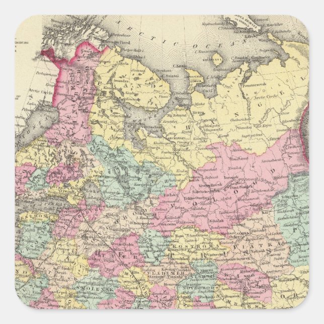 Russland 6 quadratischer aufkleber (Vorderseite)