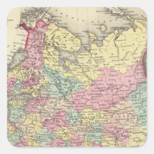 Russland 6 quadratischer aufkleber