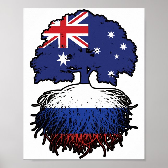 Russland Australisch Australien Tree Roots Poster (Vorne)