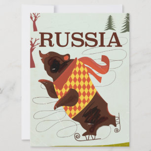 Russland Bär Vintage-Reiseposter
