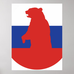 Russland Bekleidung russische Flagge Poster