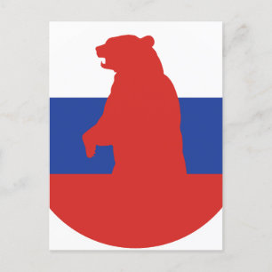 Russland Bekleidung russische Flagge Postkarte