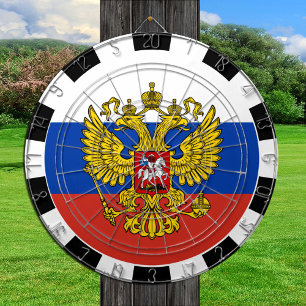 Russland Dartboard & Russian Flag / Spielbrett Dartscheibe