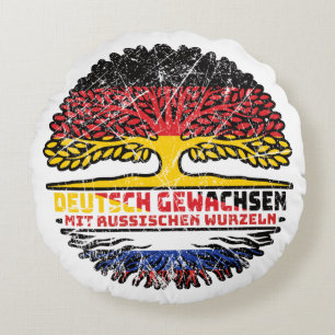 Russland Deutsch Deutschland Baum Wurzel Rundes Kissen