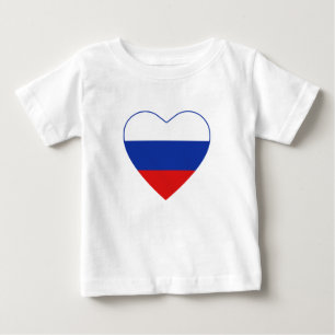 Russland Flag Herzlicher T - Shirt