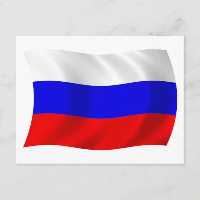 Russland Flag Postkarte (Vorderseite)