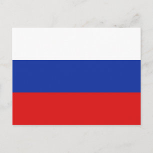 Russland Flag Postkarte