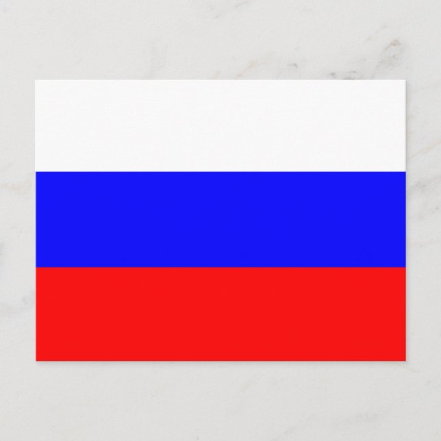 Russland Flag Postkarte (Vorderseite)