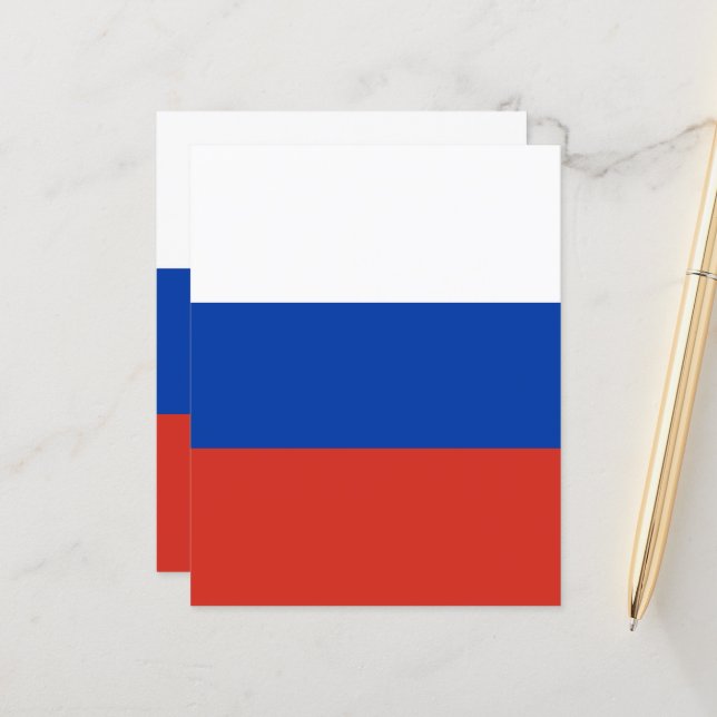 Russland-Flagge (Vorderseite/Rückseite Beispiel)