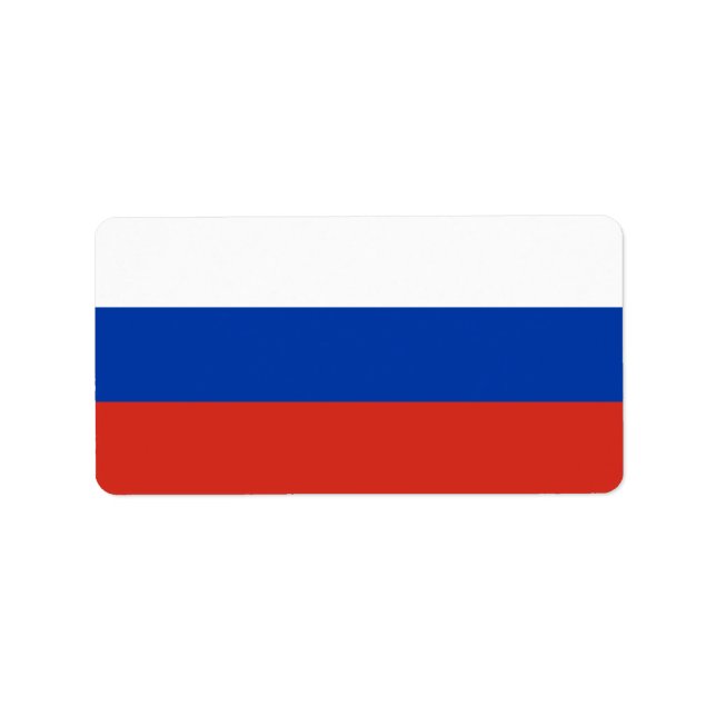 Russland-Flagge Adressaufkleber (Vorne)
