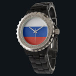 Russland-Flagge Armbanduhr<br><div class="desc">Ein ideales Geschenk für alle,  die Patrioten ihres Landes sind!</div>
