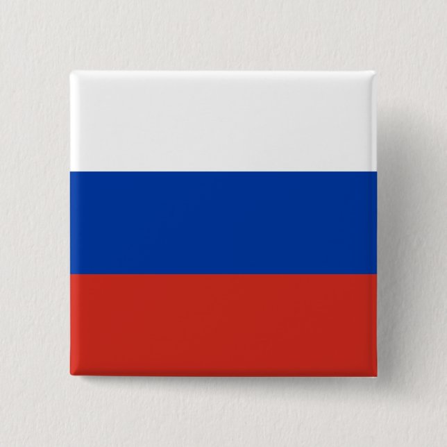Russland-Flagge Button (Vorderseite)