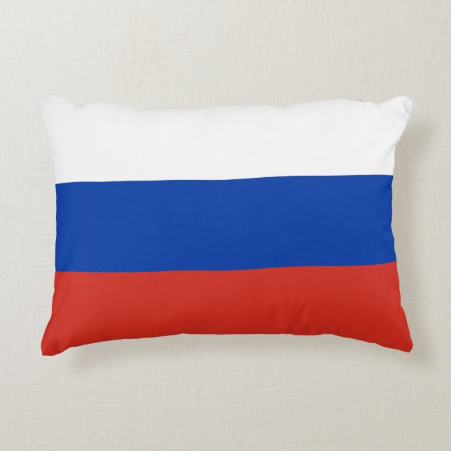 Russland-Flagge Dekokissen (Vorderseite)