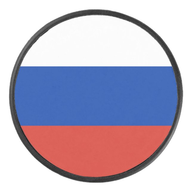 Russland-Flagge Eishockey Puck (Vorderseite)