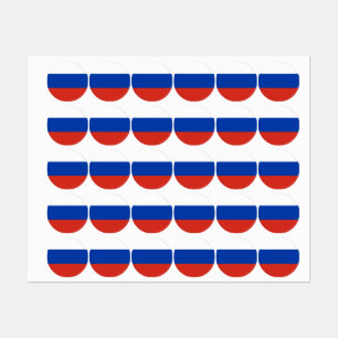 Russland-Flagge Etiketten