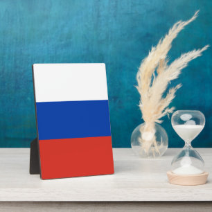 Russland-Flagge Fotoplatte