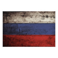 Russland-Flagge für altes Holzkörnchen