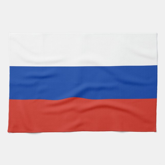 Russland-Flagge Geschirrtuch (Horizontal)