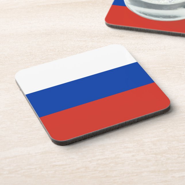 Russland-Flagge Getränkeuntersetzer (Linke Seite)