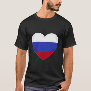 Russland-Flagge Herz T-Shirt