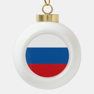 Russland-Flagge Keramik Kugel-Ornament