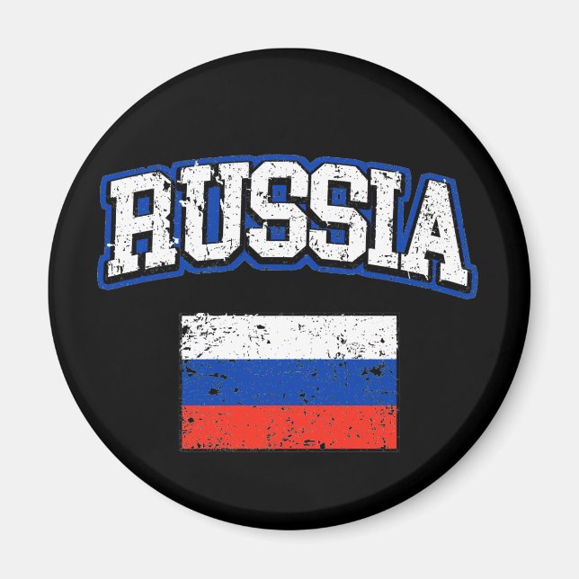 Russland-Flagge Magnet (Vorne)