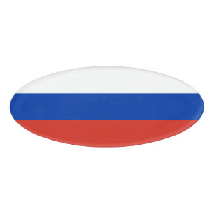 Russland-Flagge Namenschild