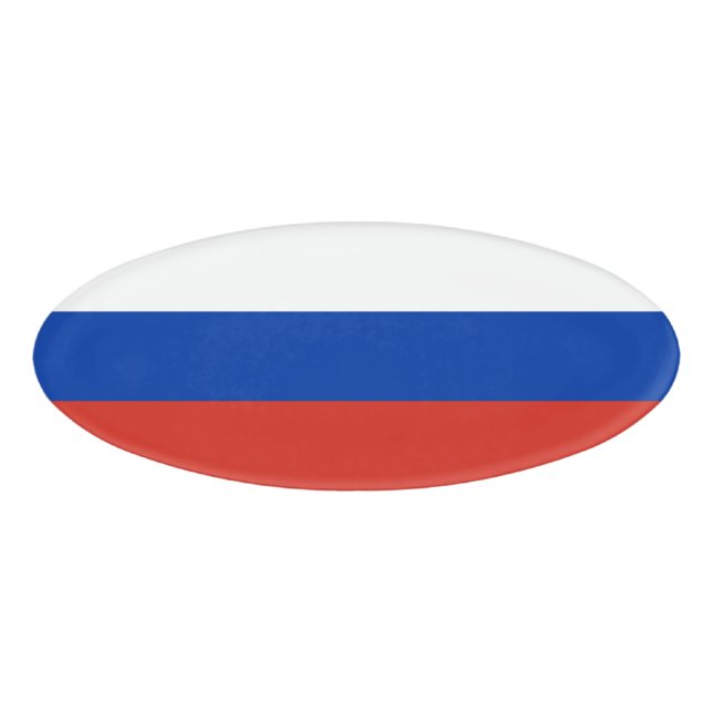 Russland-Flagge Namenschild (Vorderseite)