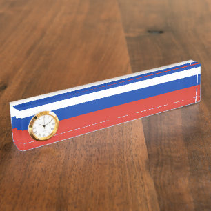 Russland-Flagge Namensplakette