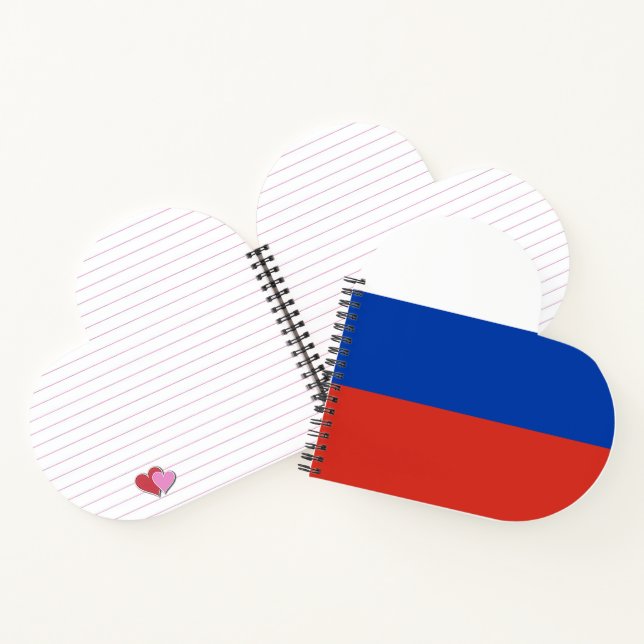 Russland-Flagge Notizbuch (Innenseite)
