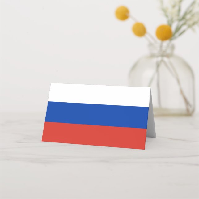 Russland-Flagge Platzkarte (Vorderseite)