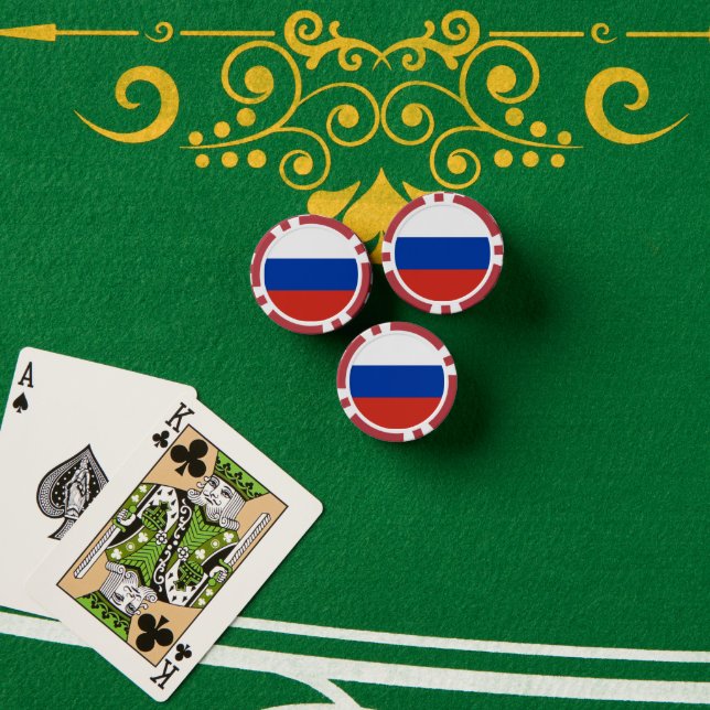 Russland-Flagge Pokerchips (Pokertisch (Stapel))