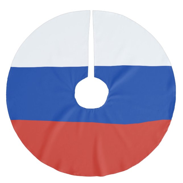Russland-Flagge Polyester Weihnachtsbaumdecke (Vorderseite)