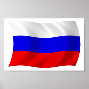 Russland Flagge Poster Druck