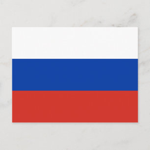 Russland-Flagge Postkarte